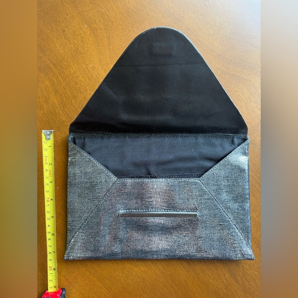 BCBG MAXAZRIA Leather Clutch w/ Reptile Pattern - Picture 3 of 4